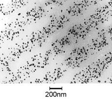 Фотография с электронного микроскопа: образец интерференционных полос, материализованных в 