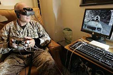 В военно-морском госпитале Сан-Диего (San Diego Naval Hospital) от посттравматического стрессового расстройства пациентов пытаются лечить с помощью виртуальной реальности и видеоигр (фото с сайта boingboing.net)<!-- SP1626D331 -->.